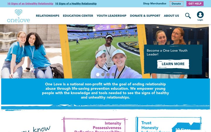 Screenshot of joinonelove.org
