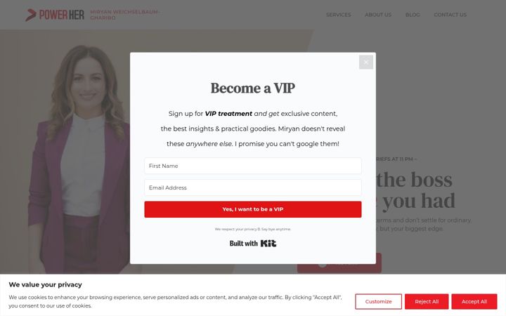 Zrzut ekranu joinpowerher.com