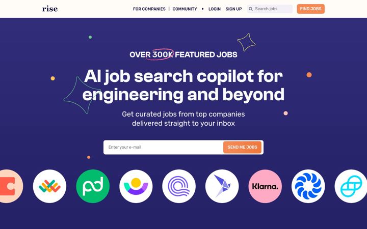 Kuvakaappaus sivustosta joinrise.co