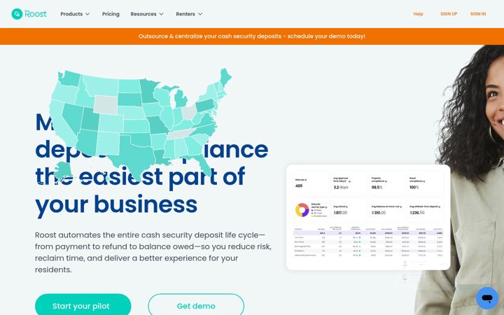 Screenshot of joinroost.com