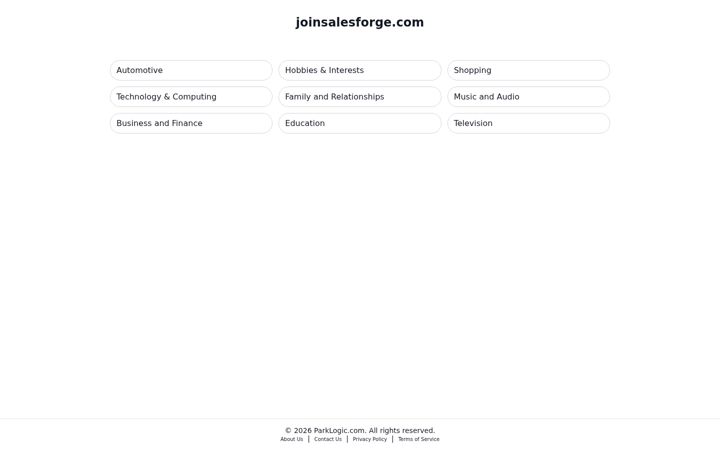 Snímek obrazovky joinsalesforge.com