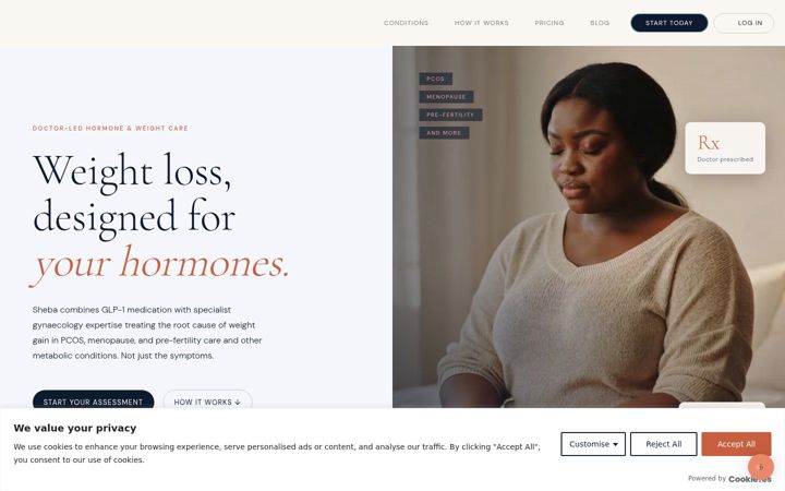 Screenshot of joinsheba.com