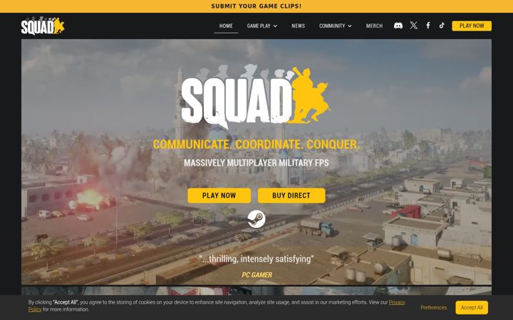 Screenshot of joinsquad.com