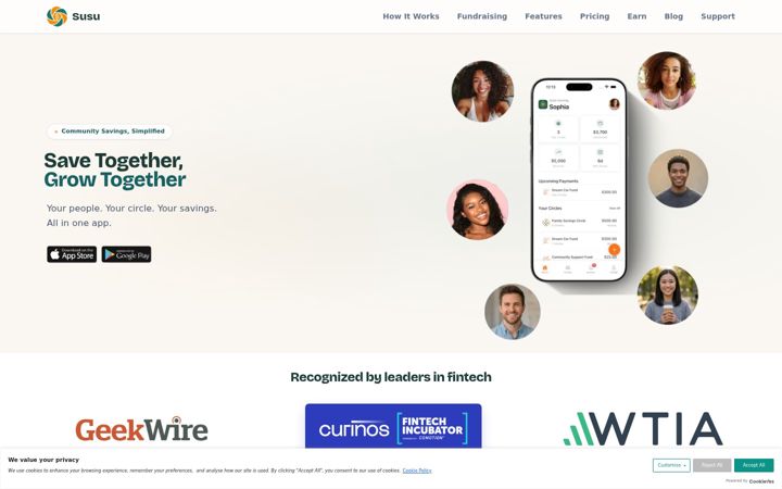 Screenshot of joinsusu.co