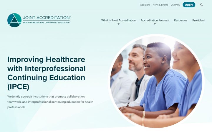 Screenshot of jointaccreditation.org