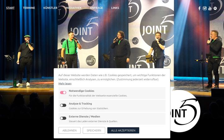 Screenshot of jointfive.de