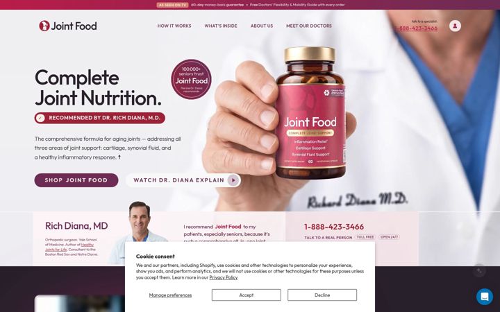 Screenshot von jointfood.com