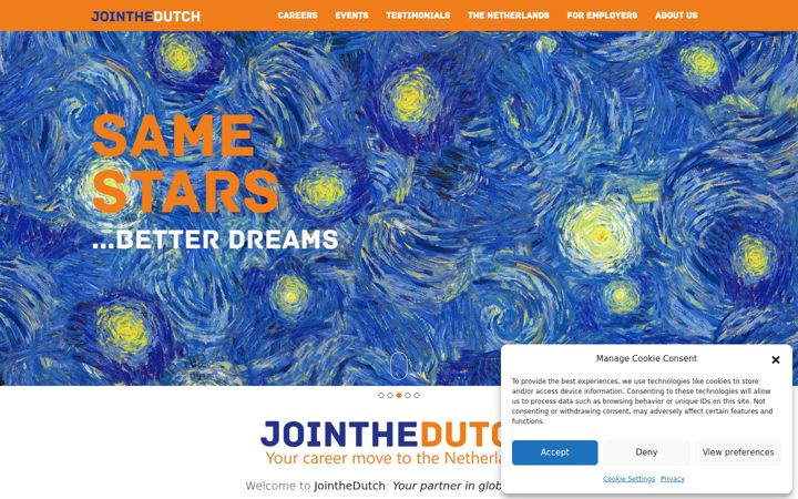 Screenshot of jointhedutch.com