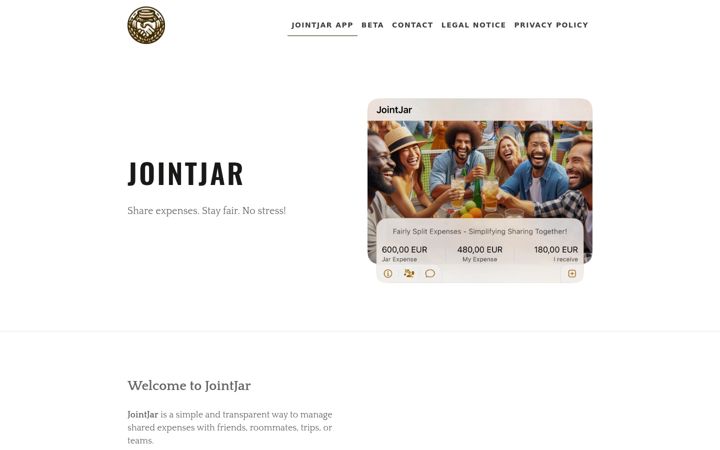 Screenshot of jointjar.de