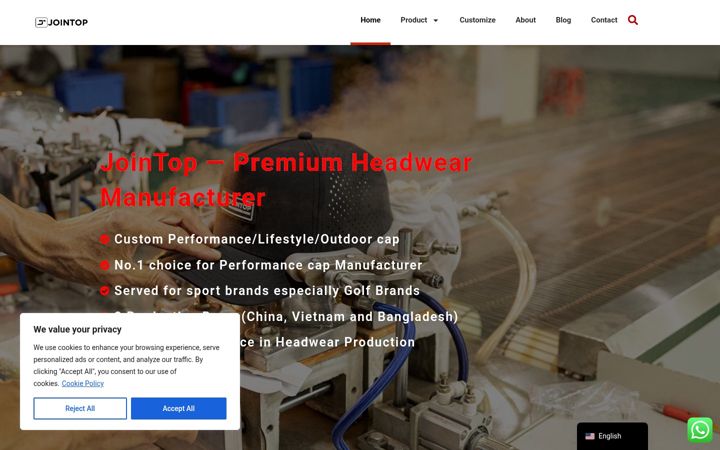Screenshot of jointopcap.com