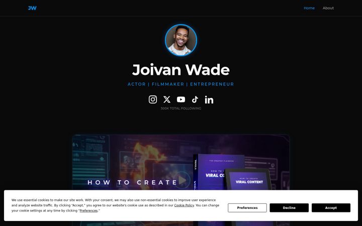 Screenshot of joivanwade.com