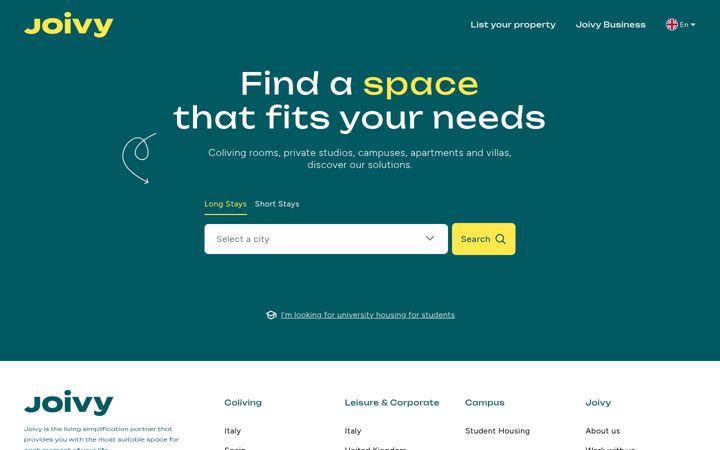 Screenshot of joivy.com