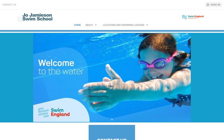 Screenshot of jojamiesonswimschool.co.uk