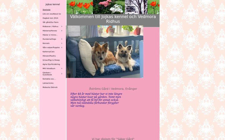 Screenshot of jojkas.se