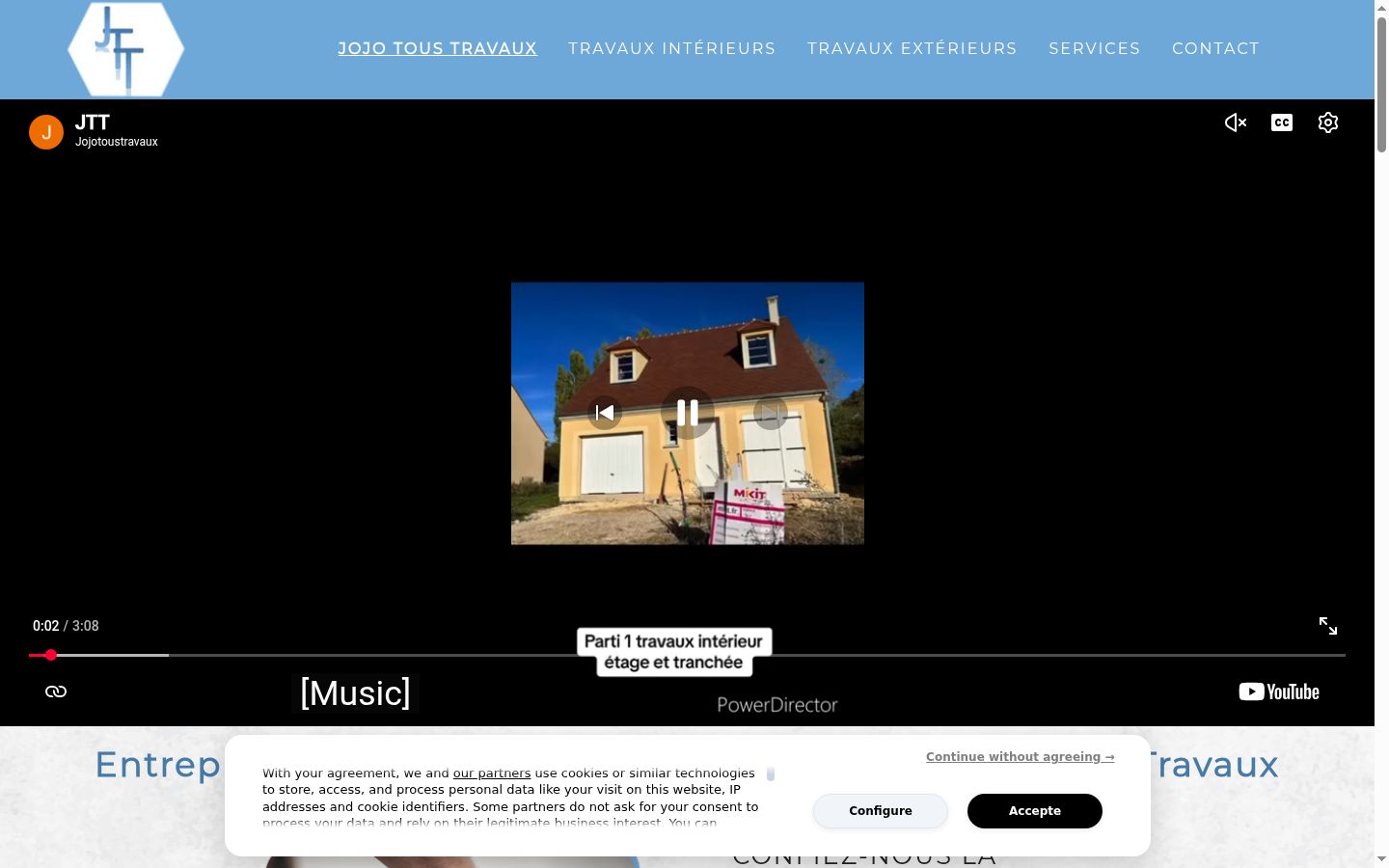 Screenshot tal-banner tal-kunsens muri qabel kwalunkwe interazzjoni