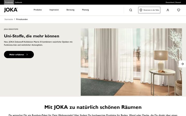 Screenshot of joka.de