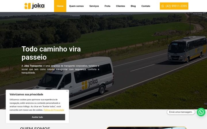 Screenshot of jokatransportes.com.br