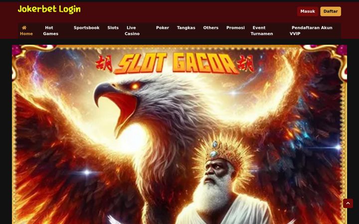 Kuvakaappaus sivustosta jokerbetlogin.com