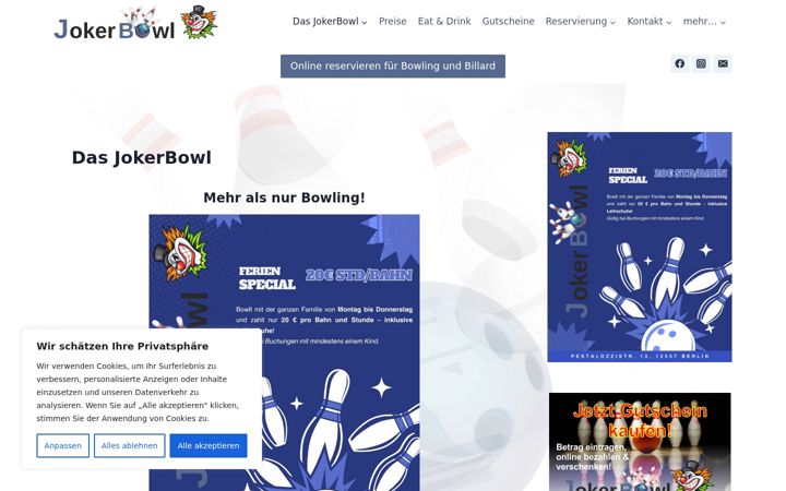 Screenshot of jokerbowl.de