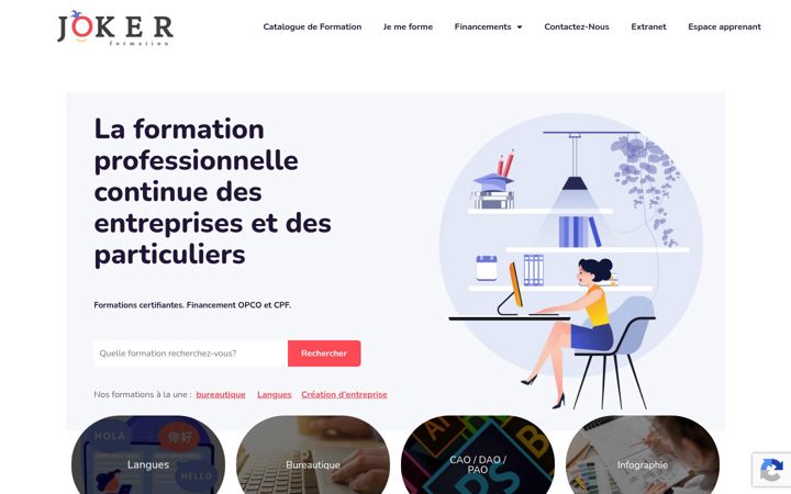 Screenshot of jokerformation.fr