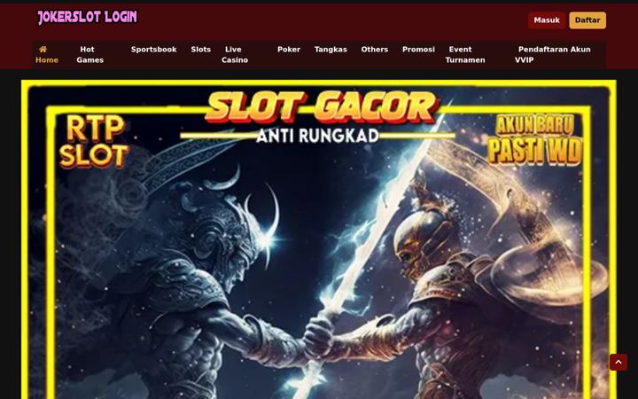 Screenshot of jokerslotlogin.com