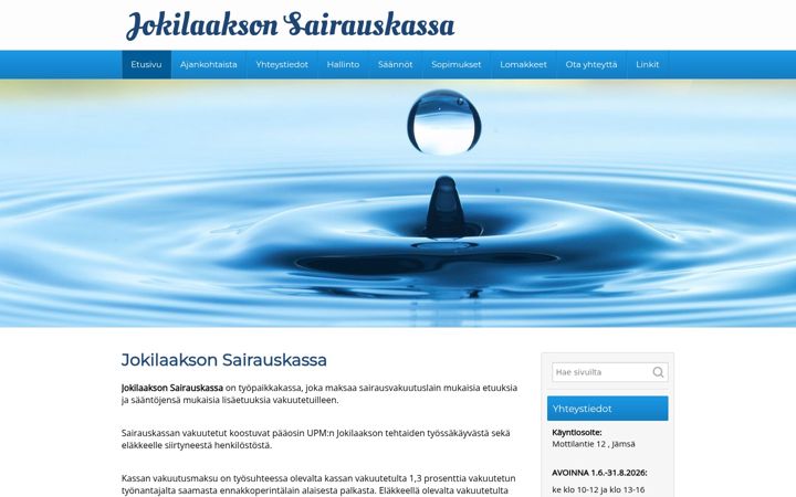 Screenshot of jokilaaksonsairauskassa.net