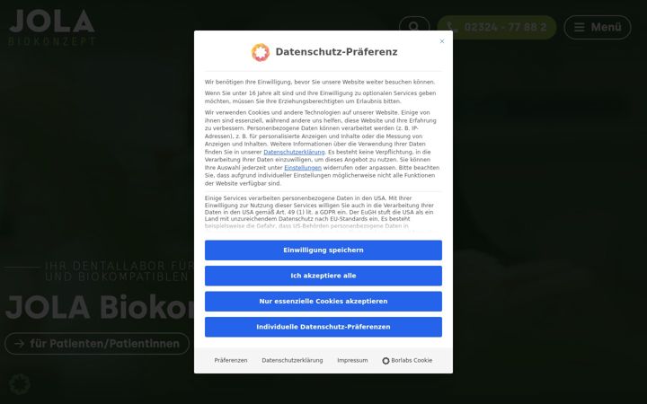 Skjermbilde av jola-biokonzept.de