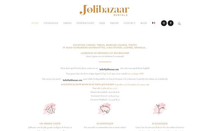 Screenshot of jolibazaar.com