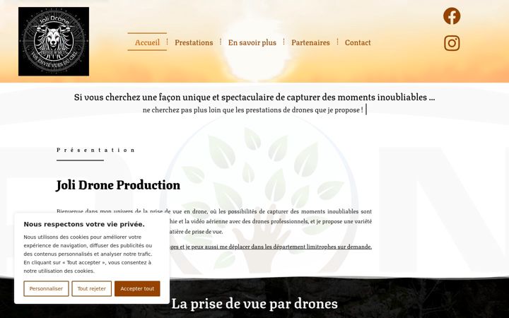 Screenshot of jolidroneproduction.fr