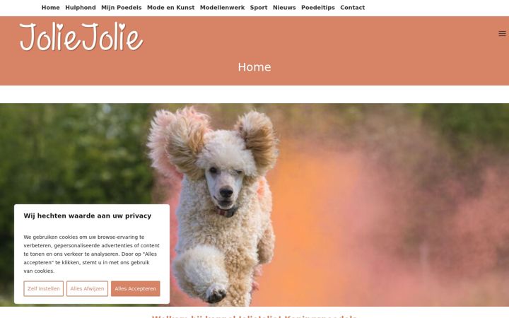 Screenshot of joliejoliepoedels.nl