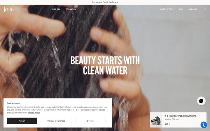 Screenshot of jolieskinco.com