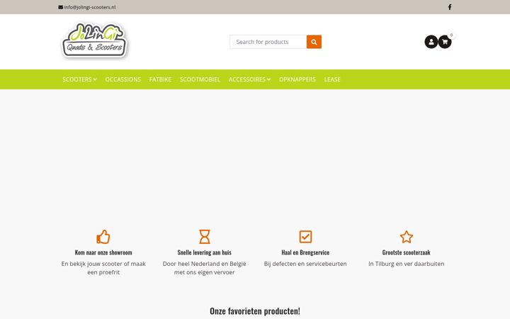 Screenshot of jolingi-scooters.nl