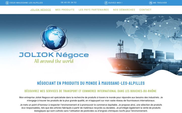 Screenshot of joliok-negoce.com