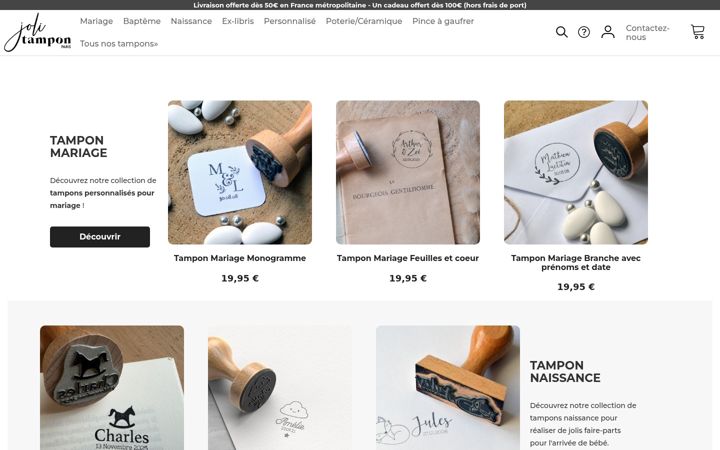 Screenshot of jolitampon.com