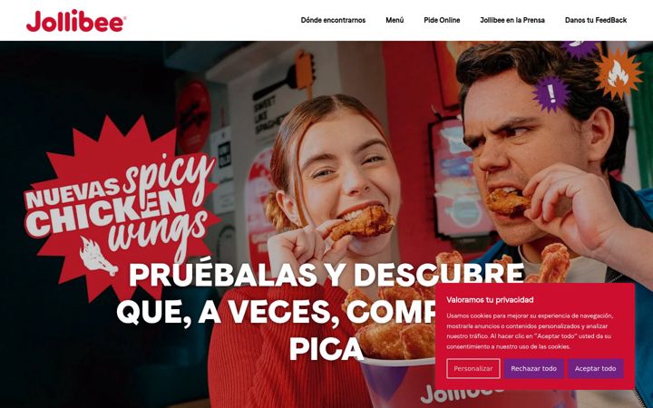 Screenshot of jollibee-espana.es