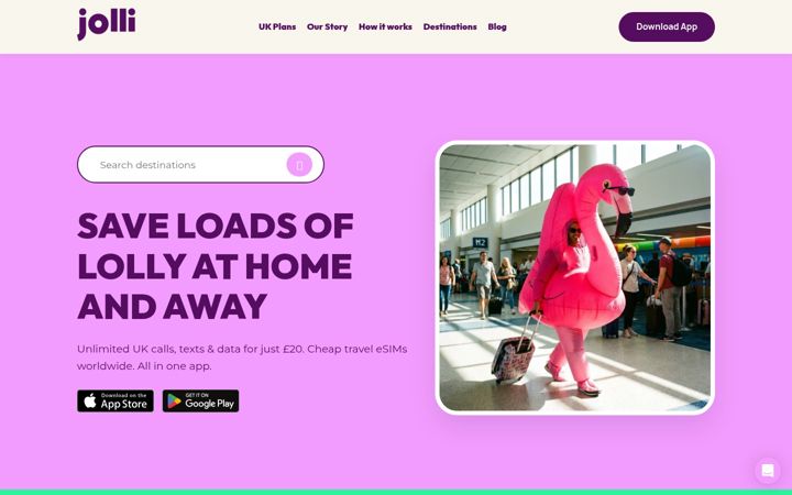 Screenshot of jollimobile.com