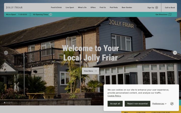 Screenshot of jollyfriarbasildon.co.uk