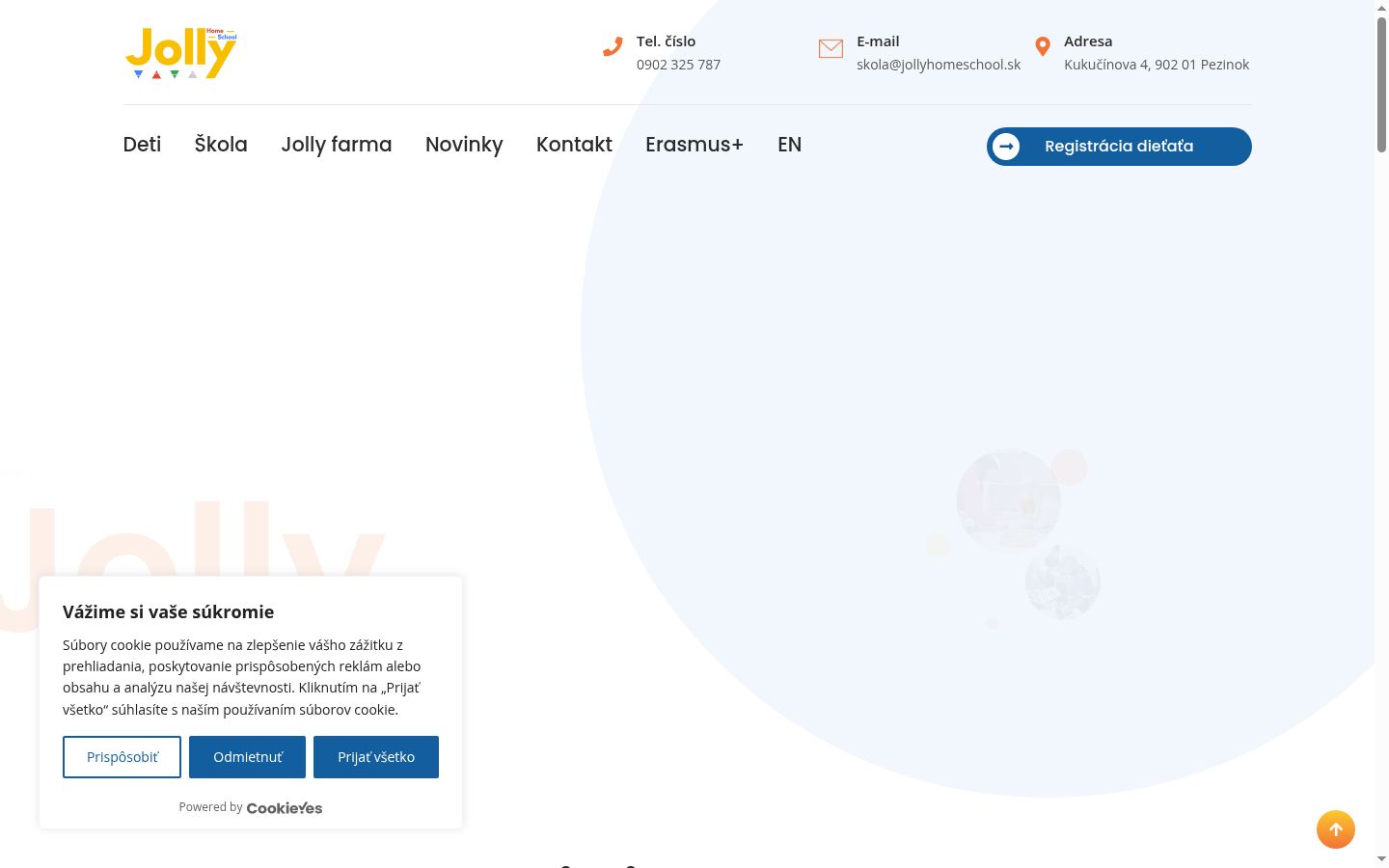 Captura de pantalla del banner de consentimiento mostrado antes de cualquier interacción