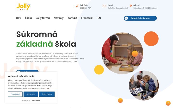 Screenshot of jollyhomeschool.sk