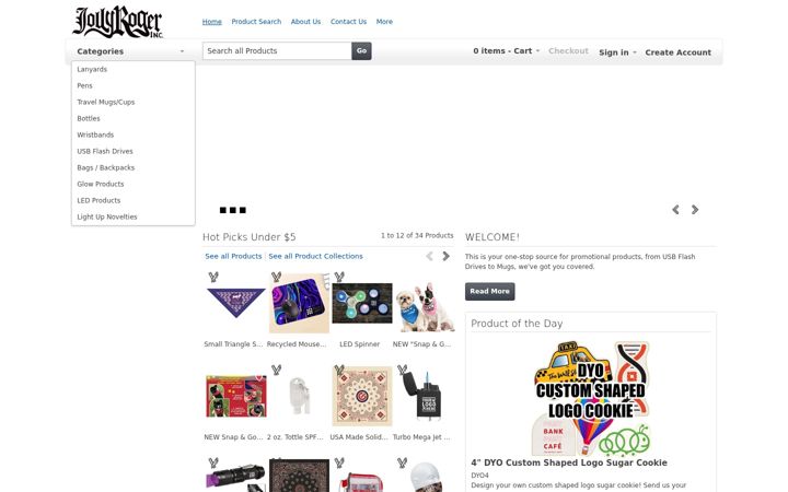 Screenshot of jollyrogerpromo.com