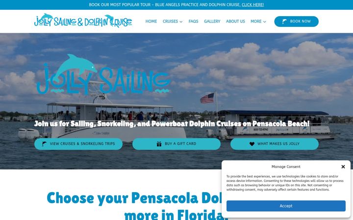 Screenshot of jollysailing.com