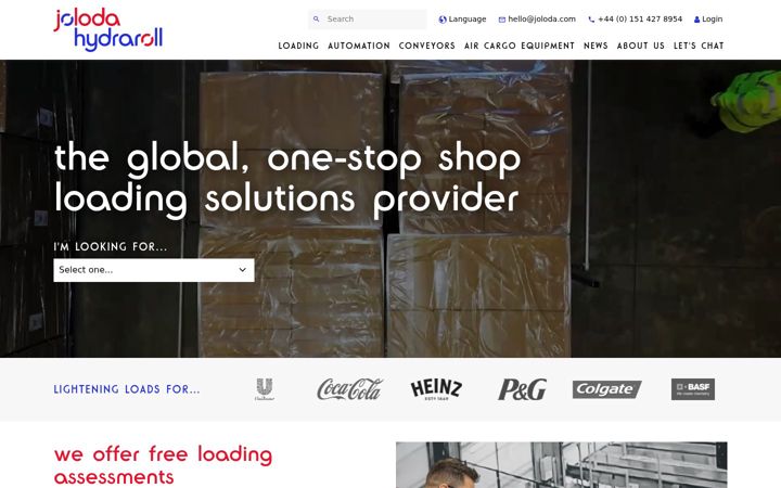Screenshot of jolodaconveyorservices.com
