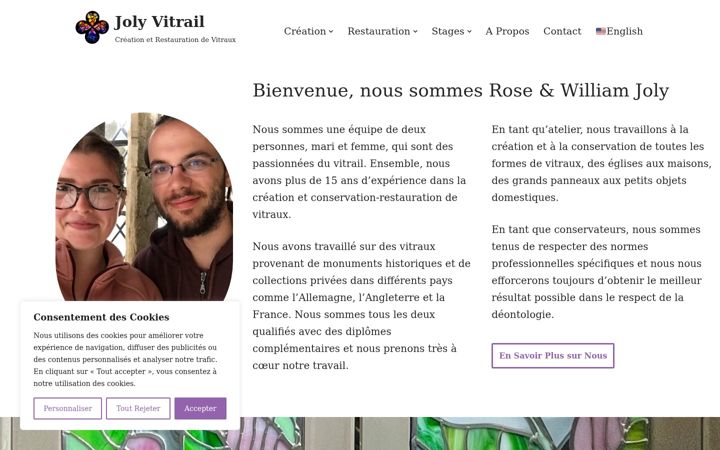 Screenshot of jolyvitrail.com