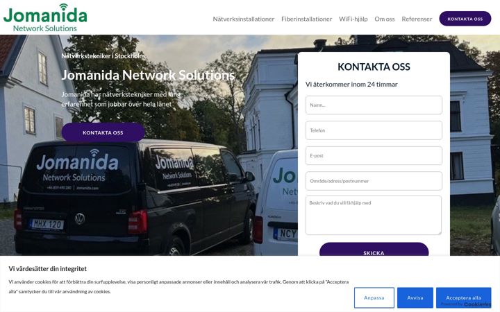 Screenshot of jomanida.se