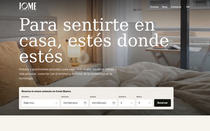 Screenshot of jomestays.com