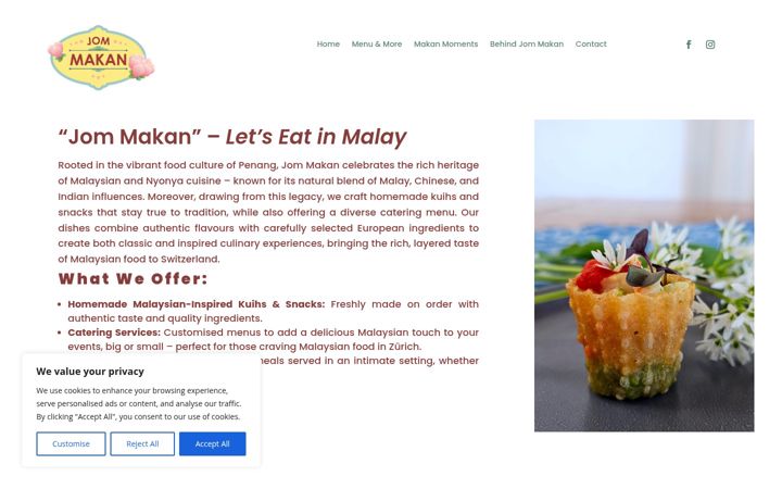 Screenshot of jommakan.ch