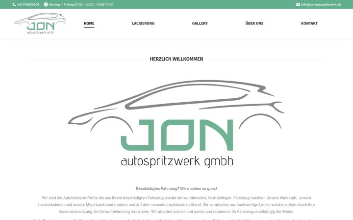Screenshot of jon-autospritzwerk.ch