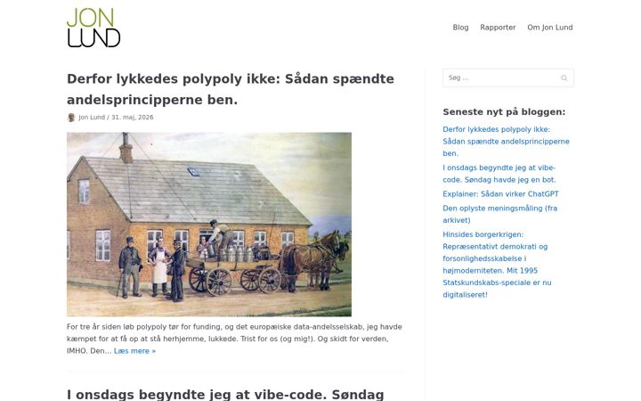 Screenshot of jon-lund.com