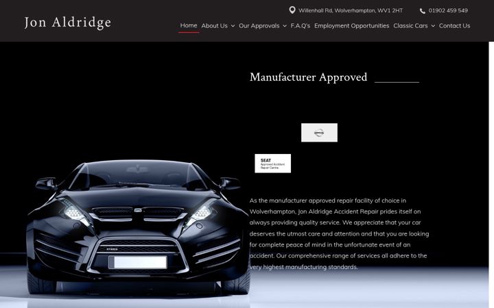 Screenshot of jonaldridgeaccidentrepair.co.uk
