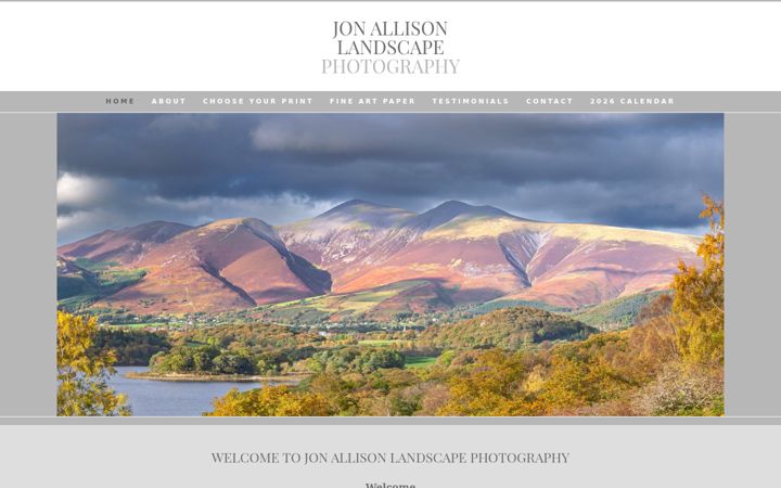 Screenshot of jonallisonphotography.co.uk